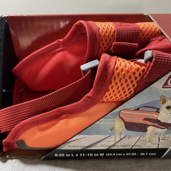 Coleman Dog‎ Life Jacket Vest for Flotation for Pool Boat Beach Lake Orange XS - Picture 6 of 7